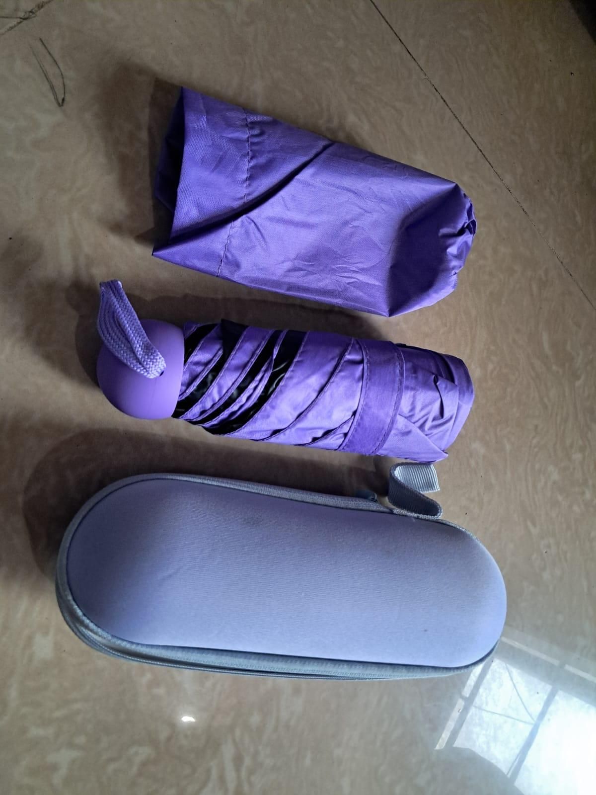 Mini Umbrella with Case for Men & Women (Manual Open) Compact Travelling Umbrella